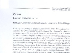 Poemas : Santiago, Congregación de los Sagrados Corazones. [artículo] Roberto Onell H.