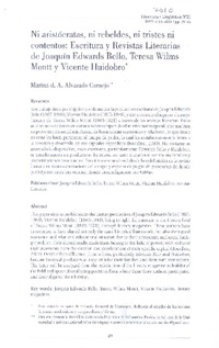 Ni aristócratas, ni rebeldes, ni tristes ni contentos  [artículo] Marina d. A. Alvarado Cornejo.