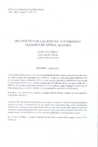 Una poética de las ruinas  [artículo] Jaume Peris Blanes.