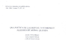 Una poética de las ruinas  [artículo] Jaume Peris Blanes.