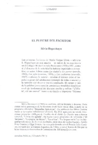 El pupitre del escritor  [artículo] Martín Hopenhayn.