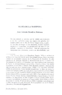 El día de la mariposa  [artículo] Juan Antonio Masoliver Ródenas.
