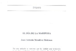 El día de la mariposa  [artículo] Juan Antonio Masoliver Ródenas.
