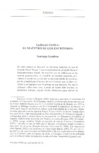Vargas Llosa: el maestro de los escritores  [artículo] Santiago Gamboa.