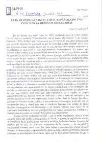 La voz teatral española de una conciencia humanitaria global  [artículo] John P. Gabriele.