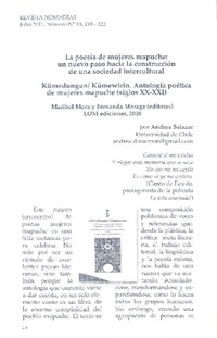 La poesía de mujeres mapuche  [artículo] Andrea Salazar.