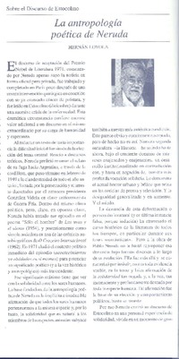 La antropología poética de Neruda  [artículo] Hernán Loyola.