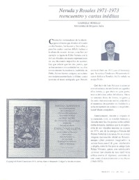 Neruda y Rosales 1971-1973 reencuentro y cartas inéditas  [artículo] Gabriele Morelli.