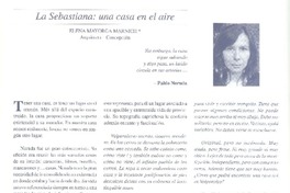 La Sebastiana: una casa en el aire  [artículo] Elena Mayorga Marnich.