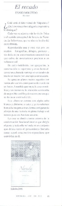 El recado  [artículo] Ennio Moltedo.