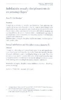 Indefinición sexual y disciplinamiento de un personaje Equis  [artículo] Juan D. Cid Hidalgo.
