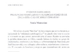Ensayos familiares  [artículo] Sonia Montecino.