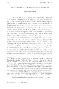 Hacia una palabra plena  [artículo] Roberto Hozven.