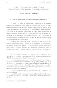 Elite y clases medias en el relato "El orden de las familias" de Jorge Edwards  [artículo] Nicolás Salerno Fernández.