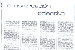 Ictus: creación colectiva  [artículo] Sergio Vodanovic.