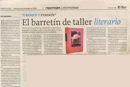El barretín de taller literario  [artículo] Tito Matamala.