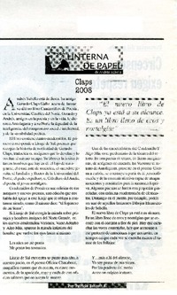 Claps 2008  [artículo] Patricia Bennett R.