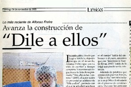 "Dile a ellos"  [artículo] Daniel Navarrete.