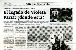 El legado de Violeta Parra: ¿dónde está?  [artículo] Ricardo Cárcamo Ulloa.