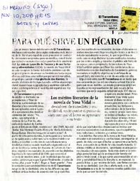 Para qué sirve un pícaro  [artículo] José Promis.
