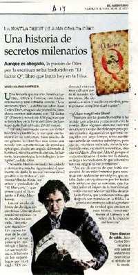 Una historia de secretos milenarios [entrevista]  [artículo] María Soledad Ramírez R.