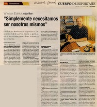 "Simplemente necesitamos ser nosotros mismos" [entrevista]  [artículo] Mario Rodríguez Ordenes.