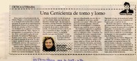 Una cenicienta de tomo y lomo  [artículo] Patricia Espinosa.