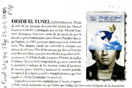 Desde el túnel.  [artículo]