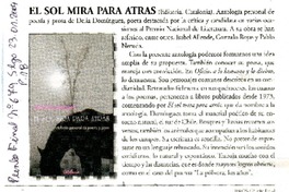 El sol mira para atrás.  [artículo]