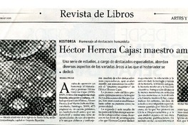 Héctor Herrera Cajas: maestro amistoso  [artículo] Miguel Presle.