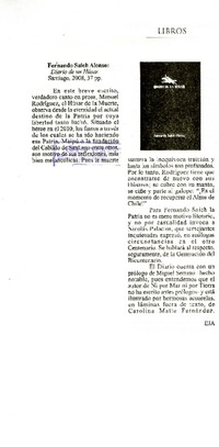 Fernando Saieh Alonso: Diario de un Húsar  [artículo] EJA.