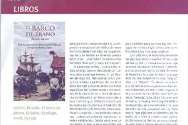 El barco de ébano  [artículo] Sonia Montecino.