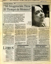 "Mi imaginación tiene el tiempo de Homero" (entrevista)  [artículo] María Teresa Cárdenas.