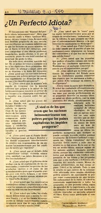 Un perfecto idiota?  [artículo] Carlos Alberto Montaner.