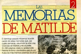 Las memorias de Matilde  [artículo] Inés María Cardone.
