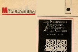 Las Relaciones exteriores del Gobierno Militar Chileno  [artículo].