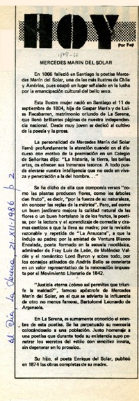 Mercedes Marín del Solar  [artículo] Fap.