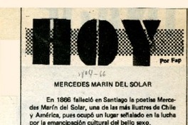 Mercedes Marín del Solar  [artículo] Fap.