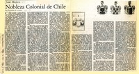 Nobleza colonial de Chile  [artículo] Fernando de la Lastra.