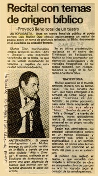 Recital con temas de origen bíblico  [artículo].