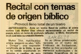 Recital con temas de origen bíblico  [artículo].