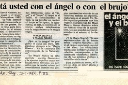 Está usted con el ángel o con el brujo?  [artículo] Jorge Marchant.