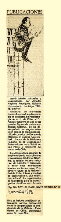 Hacia ideales culturales y universitarios  [artículo].