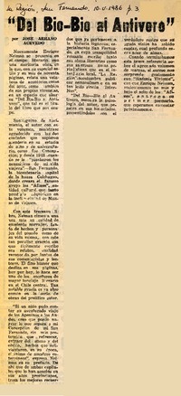 Enrique Neiman, "Del Bío-Bío al Antivero"  [artículo] José Arraño Acevedo.