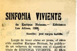 Sinfonía viviente  [artículo] José Vargas Badilla.
