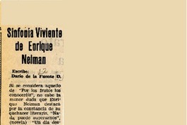 Sinfonía viviente de Enrique Neiman  [artículo] Darío de la Fuente D.