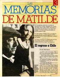 Las memorias de Matilde  [artículo] Inés María Cardone.