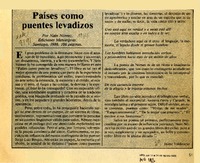 Países como puentes levadizos  [artículo] Jaime Valdivieso.