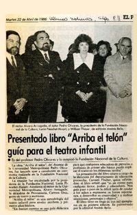 Presentado libro "Arriba el telón!" guía para el teatro infantil  [artículo].