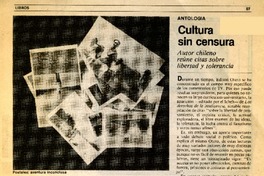 Cultura sin censura  [artículo] A. S.